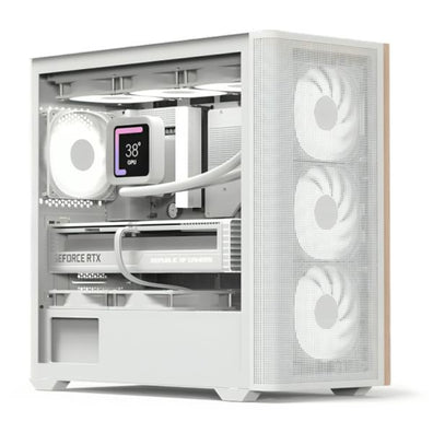 CASE GAMING RGB AEROCOOL D301A MINI TOWER VENTILADORES 4 DE 120MM CON VIDRIO LATERAL Y MALLA FRONTAL D301A-G-WT-V2 BLANCO - High Tech CR